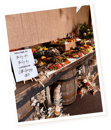 Selection of buffet foot and platters by Little Grazey