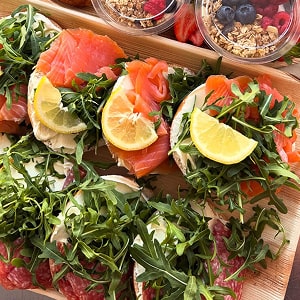 Order Salmon Bagels online for collection from our Cafe in 